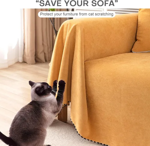 Miniatura 4 de Foreate Fundas impermeables para sofá para mascotas, fundas lavables para sofá seccional para 3 cojines - Protector para sofá a prueba de arañazos