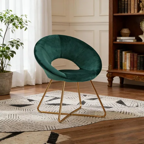 Duhome. - Sillas con diseño moderno de mediados de siglo, para el comedor y la sala de estar, con patas de metal negras industriales, 1 unidad.
