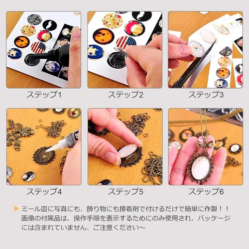 Miniatura 5 de dophee Cabujón ovalado de vidrio para hacer joyas, azulejos de cúpula transparente con parte trasera plana, azulejos de camafeo con cuentas