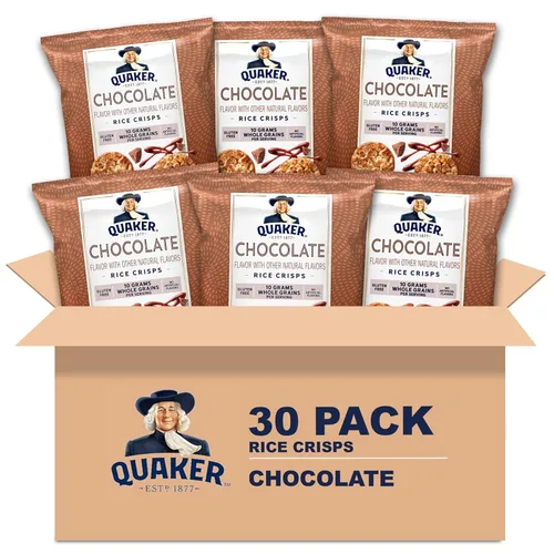 Miniatura 12 de Quaker - Patatas fritas de arroz, sin gluten, mezcla de variedad dulce y salada de 4 sabores, porción única, 19 g, paquete de 30