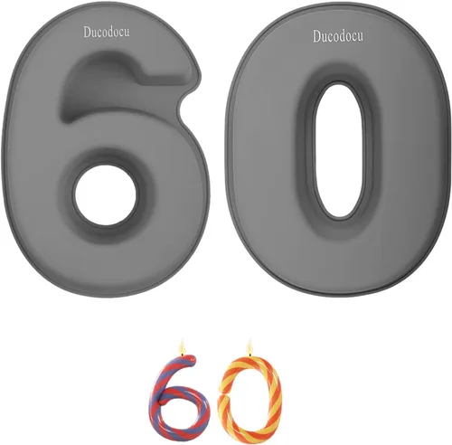 Miniatura 9 de Ducodocu Molde de silicona para tartas con números 3D, moldes para hornear, moldes novedosos para tartas, molde para hornear bricolaje