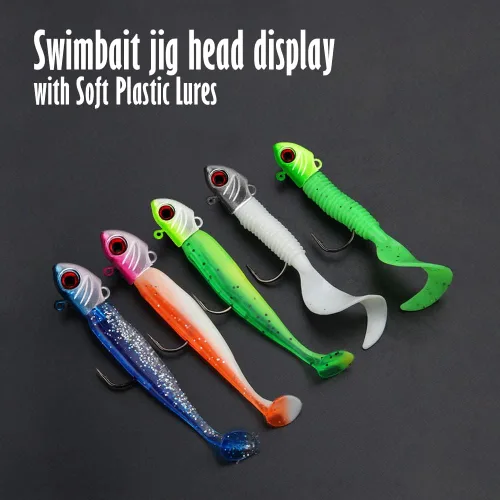Miniatura 4 de OPQ Jig Heads pesca señuelos ganchos Swimbait jig Head Minnow Fish Head Jig para pesca Varios