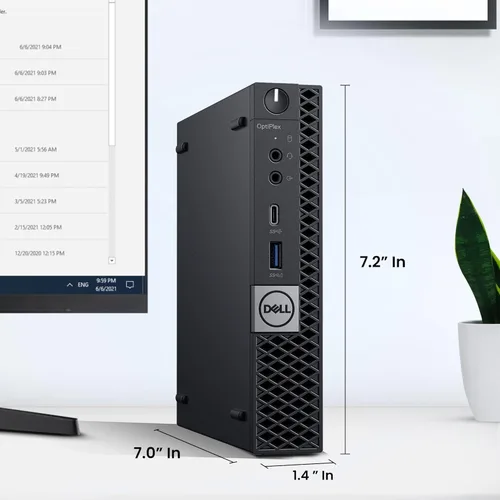 Miniatura 6 de Dell OptiPlex 3050 Tiny Computer Micro Tower PC, procesador Intel Core i5-6500T, RAM DDR4 de 16 GB, SSD NVMe de 512 GB, puerto de pantalla, HDMI