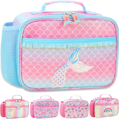 Miniatura 39 de RHCPFOVR Lonchera para niños – Lonchera aislada para niños y niñas, bolsa de almuerzo lavable y lonchera reutilizable para niños pequeños a prueba