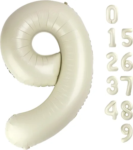 Miniatura 349 de Globos de números de 5 globos de 40 pulgadas, decoraciones de cumpleaños azules para niños y niñas, globos de números azul marino grandes