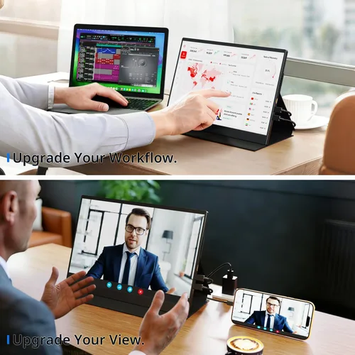 Miniatura 6 de AYY Monitor portátil 4k, pantalla táctil de 13.4" 3840x2160 Segunda pantalla 100% sRGB, 400cd HDR USB C Ultra Slim IPS Monitor portátil para Mac