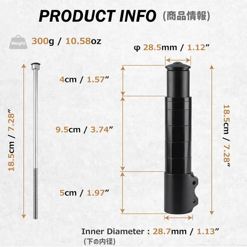 Miniatura 2 de Azarxis Bike Fork Stem Bicycle Extender Handlebar Riser Adaptor Aluminium Alloy Head up Adapter Flexible Easy Installation for 1-1/8 Inch 28.6 mm