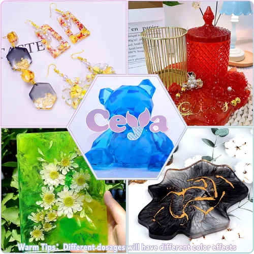 Miniatura 7 de Ceya Pasta de pigmento para resina epoxi, 30 colores, 13.7 onzas, altamente concentrada y fácil de mezclar, juego de colorantes de resina opaca