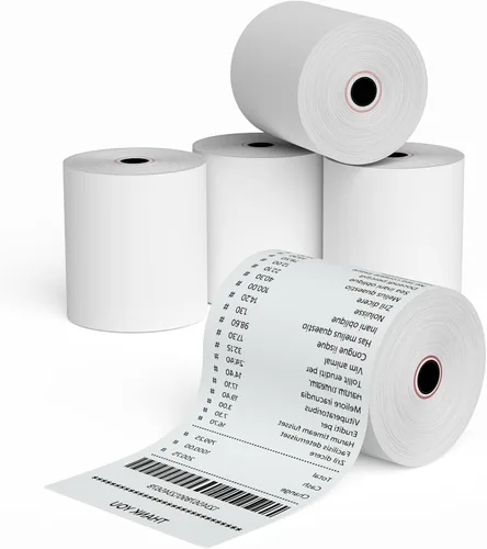 Miniatura 14 de Jayard Rollos de papel térmico de 2-1/4 pulgadas x 85 pies para tarjetas de crédito, rollos de papel térmico de 2.25 x 85 pies, rollos de caja
