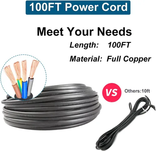 Miniatura 4 de Bomba sumergible de pozo profundo con caja de control, bomba de agua sumergible de pozo profundo de 1 HP de 110 V para riego industrial y hogar