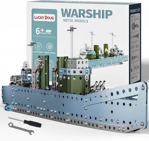 Miniatura 9 de Lucky Doug Juego de 284 piezas de proyectos de construcción STEM, tanque de ejército modelo, juguetes de construcción para niños de 8 a 12 años, kit