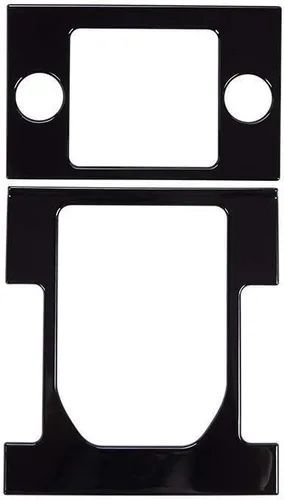 Miniatura 6 de YIWANG Adhesivo ABS cromado para panel de cambio de marchas, 2 unidades, para Land Rover Discovery 4 2012-2017 Accesorios de coche (negro brillante)