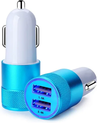 Cargador de coche, Sicodo 3.4A, paquete de 2 cargadores de puerto inteligente USB compatibles con iPhone 17 16 15 14 13 12 SE X 11 Pro, Pro Max,