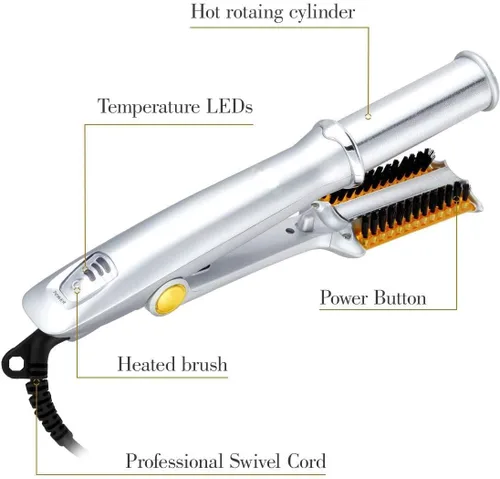 Miniatura 2 de Herramientas profesionales para alisar el cabello, peine de pelo, plancha rizadora y rizador 2 en 1, herramienta de peinado multi, plancha plana
