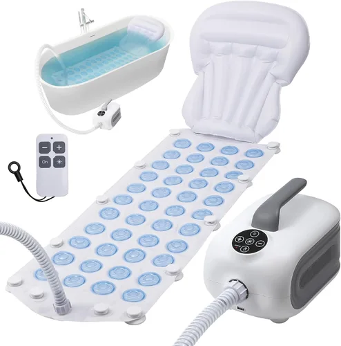 Miniatura 9 de Bañera de burbujas mejorada 2.0, alfombra de baño de burbujas - alfombra de baño de bañera portátil - alfombra de masaje de burbujas eléctrica