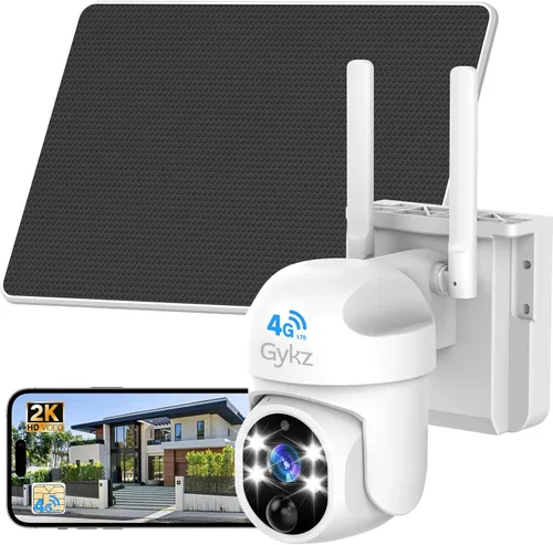 Miniatura 10 de Cámara de seguridad solar celular 4G LTE, cámara de seguridad celular inalámbrica con energía solar para exteriores con tarjeta SIM incorporada