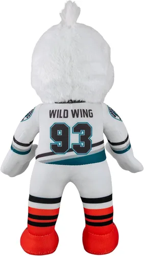 Miniatura 8 de Bleacher Creatures Anaheim Ducks Wild Wing - Figura de peluche de mascota de la NHL de 10 pulgadas (uniforme triangular verde azulado), una mascota