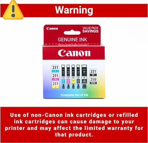 Miniatura 4 de Canon PGI-250/CLI-251 Paquete Amazon de 5 colores, (paquete de 2)