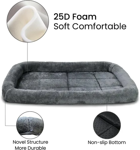 Miniatura 3 de Patas Lague Cama Bolster para Perros Extra Pequeños 16''x12'', Cama Sofá de Espuma Suave y Cálida para Mascotas, Alfombrilla para Jaula de Gris