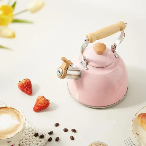 Miniatura 4 de ROCKURWOK - Hervidor de Té, Tetera con Mango Ergonómico de Toque Frío, Tetera de Acero Inoxidable de Grado Alimentario, Hervidor de Té para Estufa