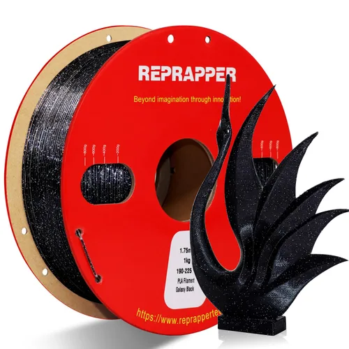 Miniatura 17 de RepRapper Filamento de ácido poliláctico (PLA), paquete de muestra de purpurina multicolor, brillante Galaxy Silk PLA0.069 pulgadas para impresora