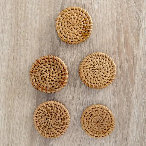 Miniatura 4 de SiennaFox - Imanes grandes de cerámica para nevera de ratán de 1.18 pulgadas, decoración bohemia para el hogar, oficina, pizarra blanca, casillero