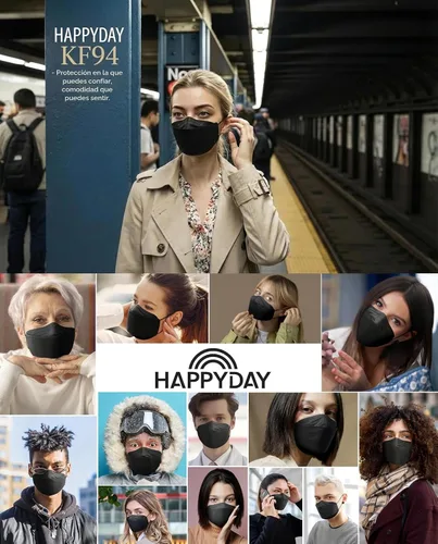 Miniatura 2 de HAPPYDAY , Paquete de 25 mascarillas KF94 de alta calidad hechas en Corea con microprotección contra el polvo, empaquetadas individualmente