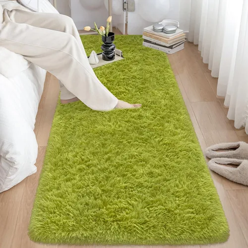 Miniatura 62 de Alfombras de pasillo beige de 2 x 6 pies para dormitorio, sala de estar, alfombra de felpa suave y esponjosa, alfombra de pasillo para pasillos