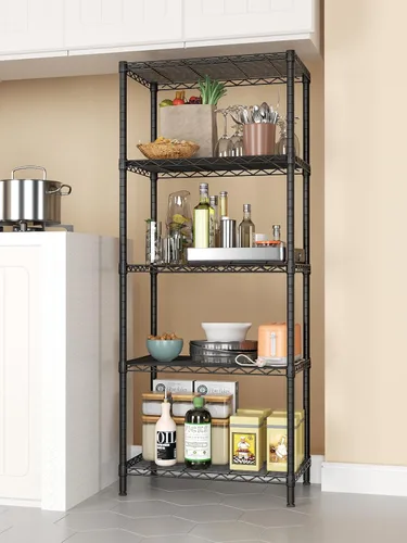 Miniatura 2 de SINGAYE Estantes de almacenamiento de 5 niveles, estantería de alambre, estante de metal para cocina, lavandería, organización del hogar, despensa