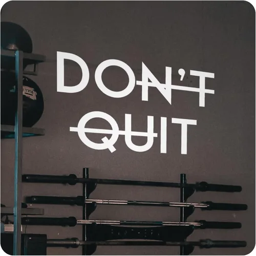 Miniatura 8 de My Vinyl Story - Calcomanía de pared motivacional con frase en inglés "Don't Quit Do It" para el hogar, gimnasio, fitness, deportes, entrenamiento