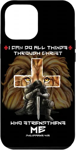 Miniatura 23 de Fundas para iPhone 11 Christian Phone Cases Men Bible Verse Philippians 4:13 Lion Case