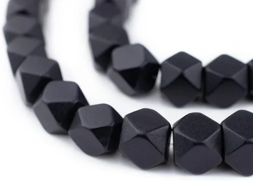 Miniatura 28 de TheBeadChest - Cuentas de madera de cubo sin esquinas azul azul: cuentas orgánicas naturales de corte de diamante de 0.787 in para la fabricación