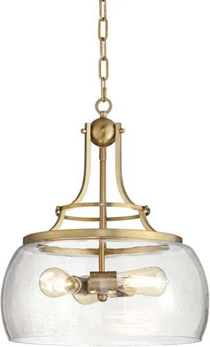 Miniatura 2 de Franklin Iron Works Charleston Araña Colgante de Latón Cálido de 16" de Ancho Moderna Regulable LED Cristal Transparente Granulado Luminaria de 3