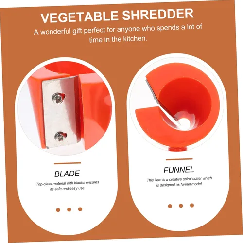 Miniatura 7 de BESTonZON Vegetal Slicer Zanahoria Trituradora Espiral Slicer Frutas Ajustable Vegetales Rallador Zanahoria Espiral Amarillo Cocina Herramientas