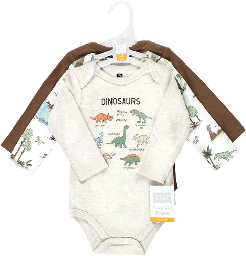 Miniatura 7 de Hudson Baby Body unisex de algodón de manga larga para bebé, leopardo rosa rojo