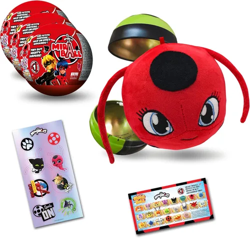 Miraculous Ladybug MiraBall, sorpresa de 3 en 1, paquete de 3, caja sorpresa de juguetes para niños - Personajes coleccionables de programas de