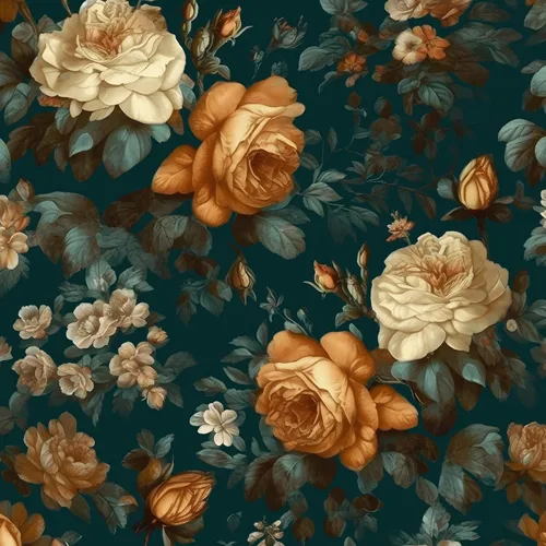 Fvlow Papel Tapiz Floral Brillante Despegar y Pegar Vintage Verde Oscuro 17.4" x 118" Envoltura de Vinilo para Encimera Autoadhesivo Removible