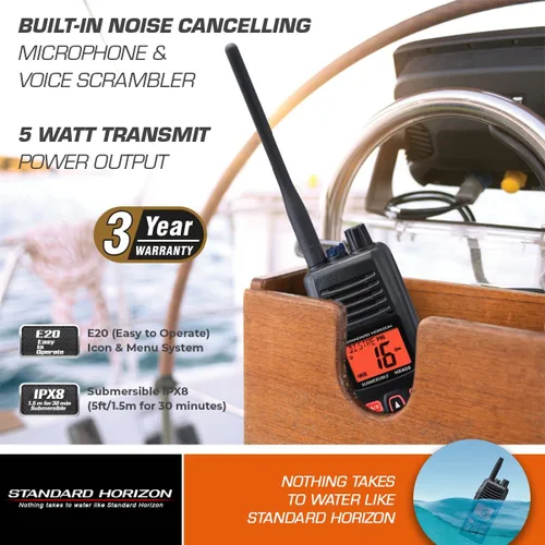 Miniatura 5 de Standard Horizon HX400IS - Radio VHF portátil intrínsecamente segura