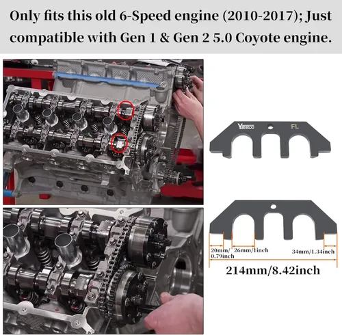 Miniatura 3 de Herramienta de alineación y bloqueo del árbol de levas, compatible con Ford F150 Mustang 5.0 Coyote V8 Motor 2010-2017, compatible con motor 5.0
