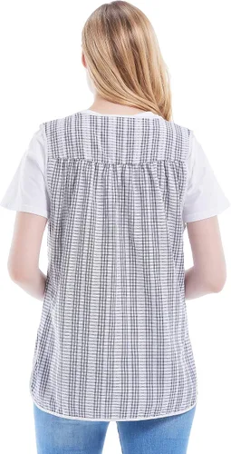 Miniatura 2 de Nanxson Delantales de Cobber para mujer con bolsillos delantal con botones para cocinar cocina chef CF3152