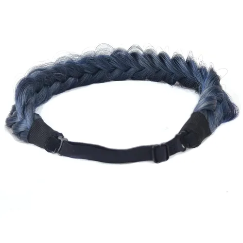 Miniatura 5 de Diadema Trenzada de 2 Hebras Despeinada Clásica Gruesa Trenzas Anchas Elástica Extensible de Calidad Sintética Diadema Trenzada para Mujeres Niñas