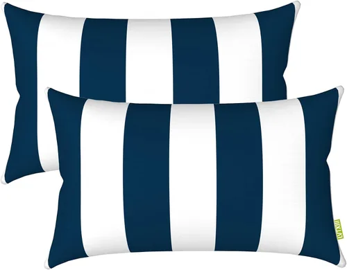 Miniatura 15 de LVTXIII Juego de 2 almohadas lumbares para patio, 12 x 20 pulgadas, resistentes a la decoloración, para exteriores con interiores, cojines lumbares