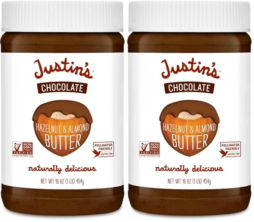 Miniatura 12 de Justin's Mantequilla de almendras y canela, sin revuelta, sin gluten, sin OMG, de origen responsable, tarro de 16 onzas (paquete de 6)