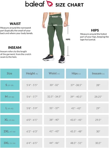 Miniatura 6 de BALEAF Mallas de forro polar para hombre, pantalones térmicos de ciclismo, resistentes al agua, con cremallera, bolsillos, para invierno, cálido
