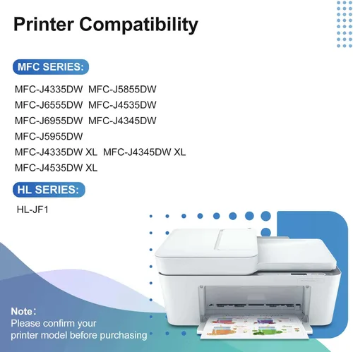 Miniatura 2 de LC406XL LC406 - Cartuchos de tinta para impresora Brother compatibles con cartuchos de tinta LC 406 XL, funcionan para impresora Brother MFC-J4335DW