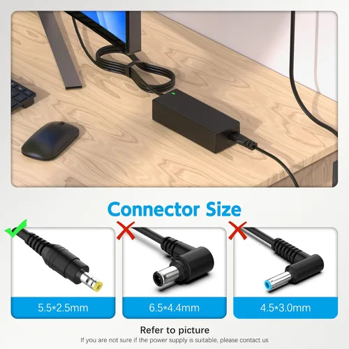 Miniatura 5 de Cable de alimentación de 12 V compatible con monitor Dell de 22 pulgadas, 23 pulgadas, 24 pulgadas, 27 pulgadas, S2316H, S2316M, S2340L, S2340M
