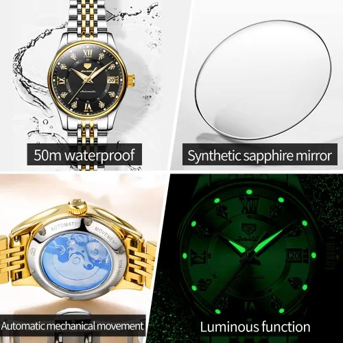 Miniatura 5 de Taxau Watch for Women Small Wrist Watches Diamond Waterproof Luminous Female Watch