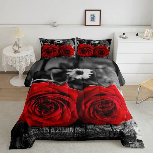 Miniatura 39 de Feelyou Juego de edredón de música rock para niños, edredón colorido con estampado de mariposas para niños y niñas, juego de ropa de cama de Multi