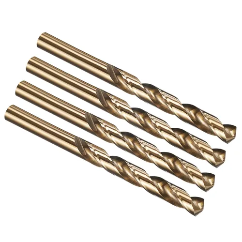 Miniatura 41 de PATIKIL Broca Jobber de 0.039 in, vástago recto M35 cobalto 5% acero de alta velocidad 135° acabado dorado para metal duro de acero inoxidable - 2