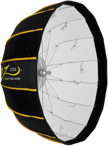Glow EZ Lock Plato de belleza blanco plegable (25 pulgadas)